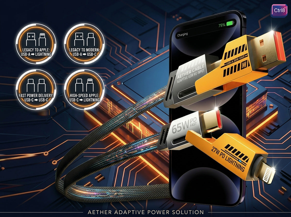 1. CTRL8 Fast Charger with USB-C connection