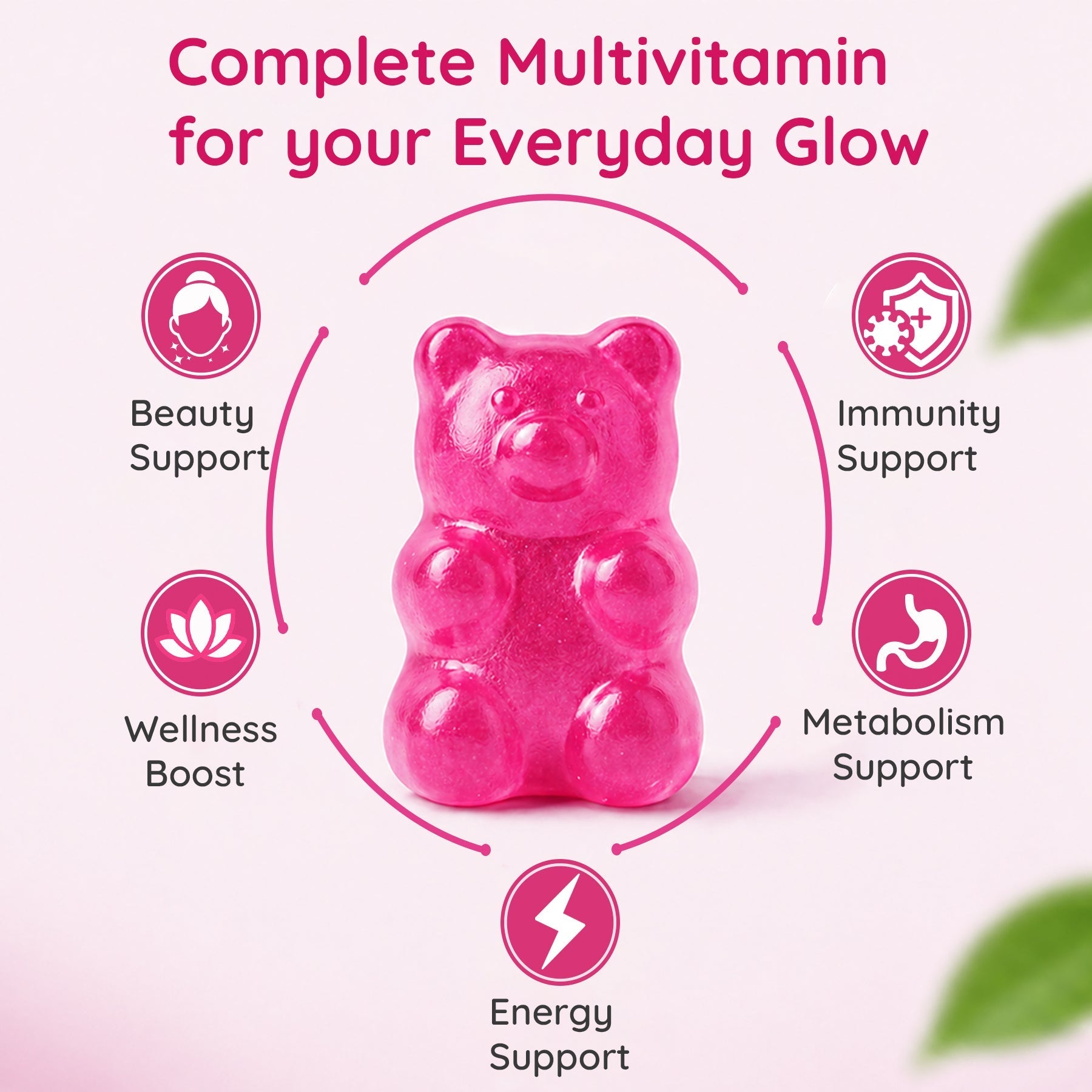 Purna Multivitamin Gummies – Strawberry Flavor | Daily Wellness & Energy Support | 30 Vegan Gummies-UP