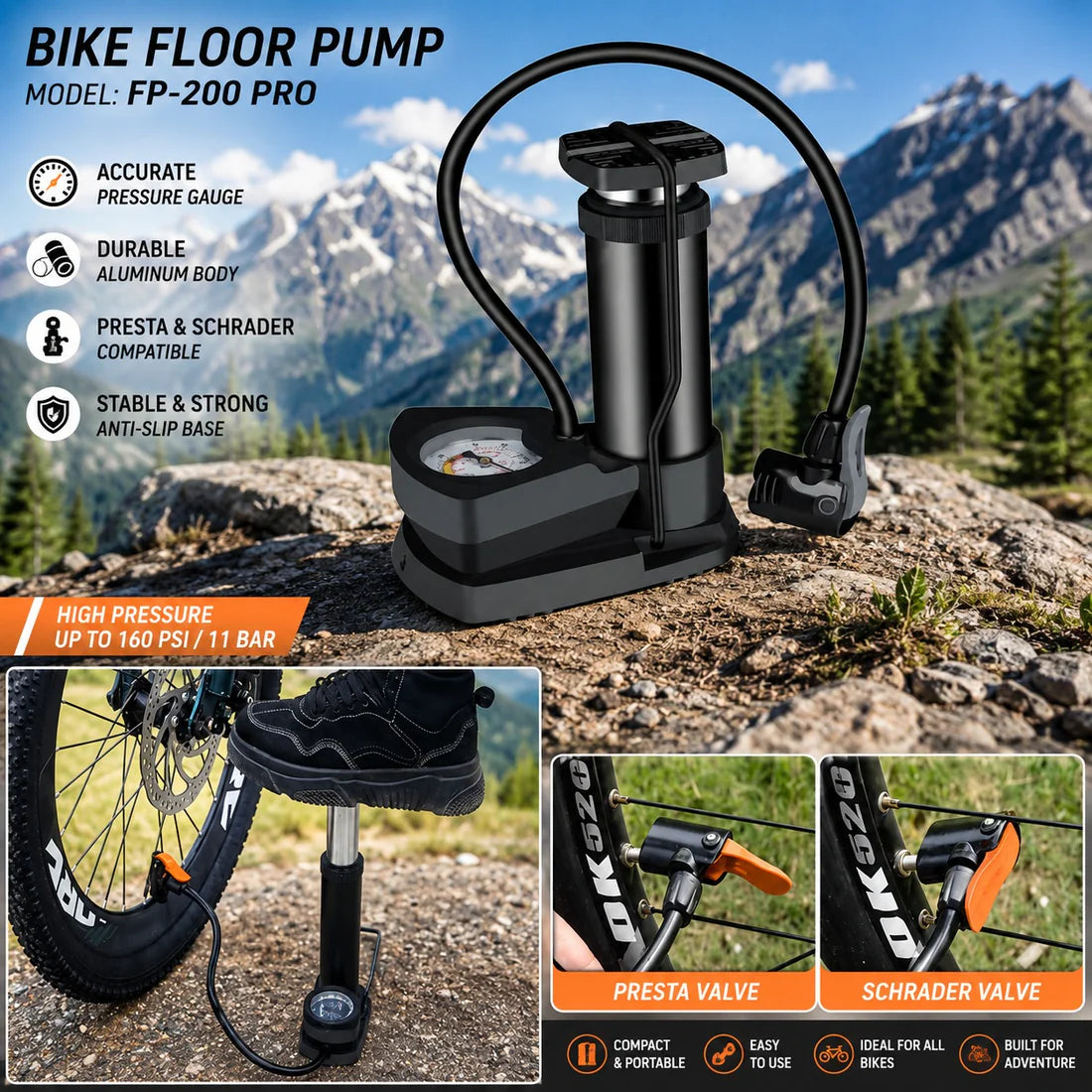 Portable Mini Heavy Duty Air Pump-US