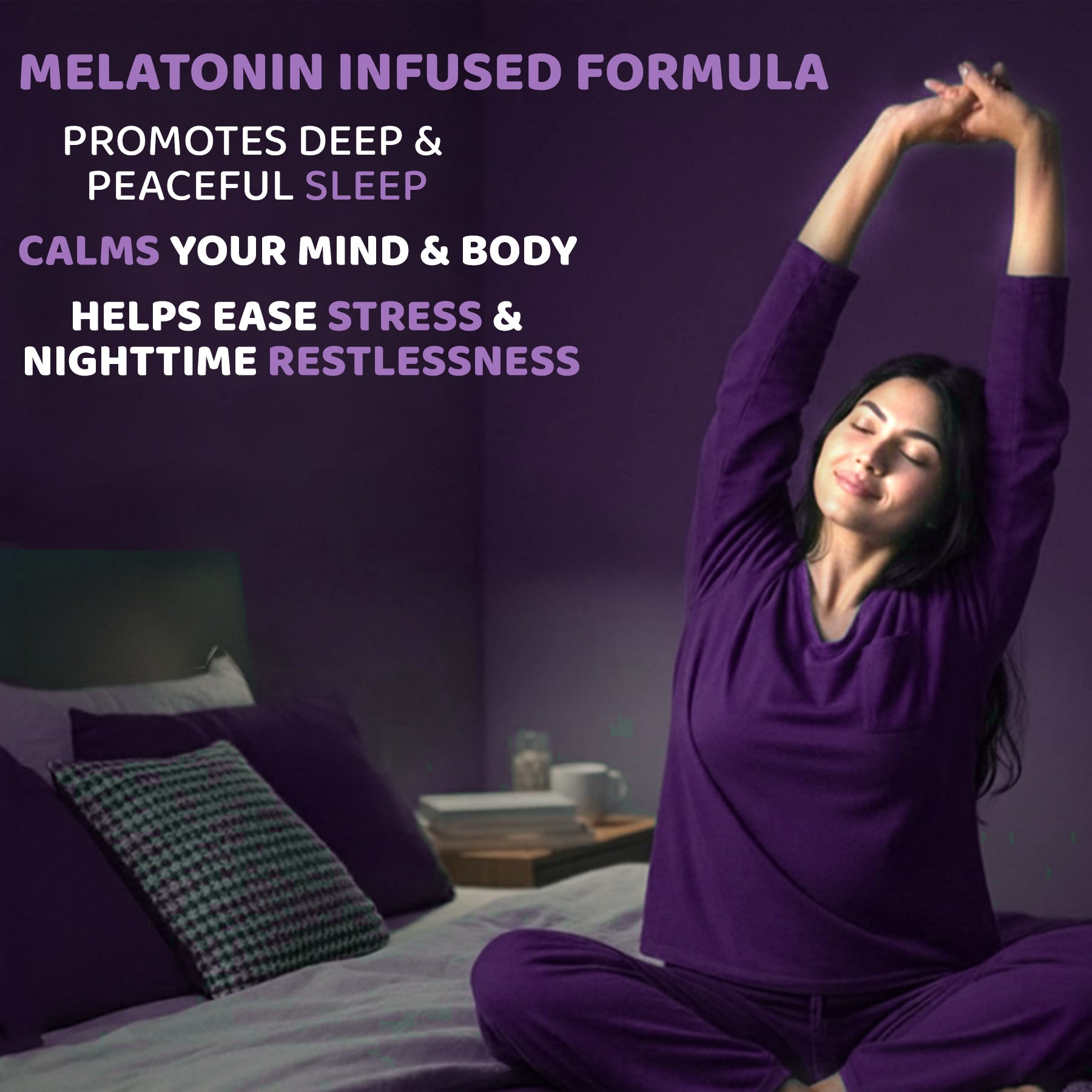 Purna Melatonin Gummies – Wild Berry Flavor | Better Sleep & Relaxation | 30 Vegan Gummies-UP