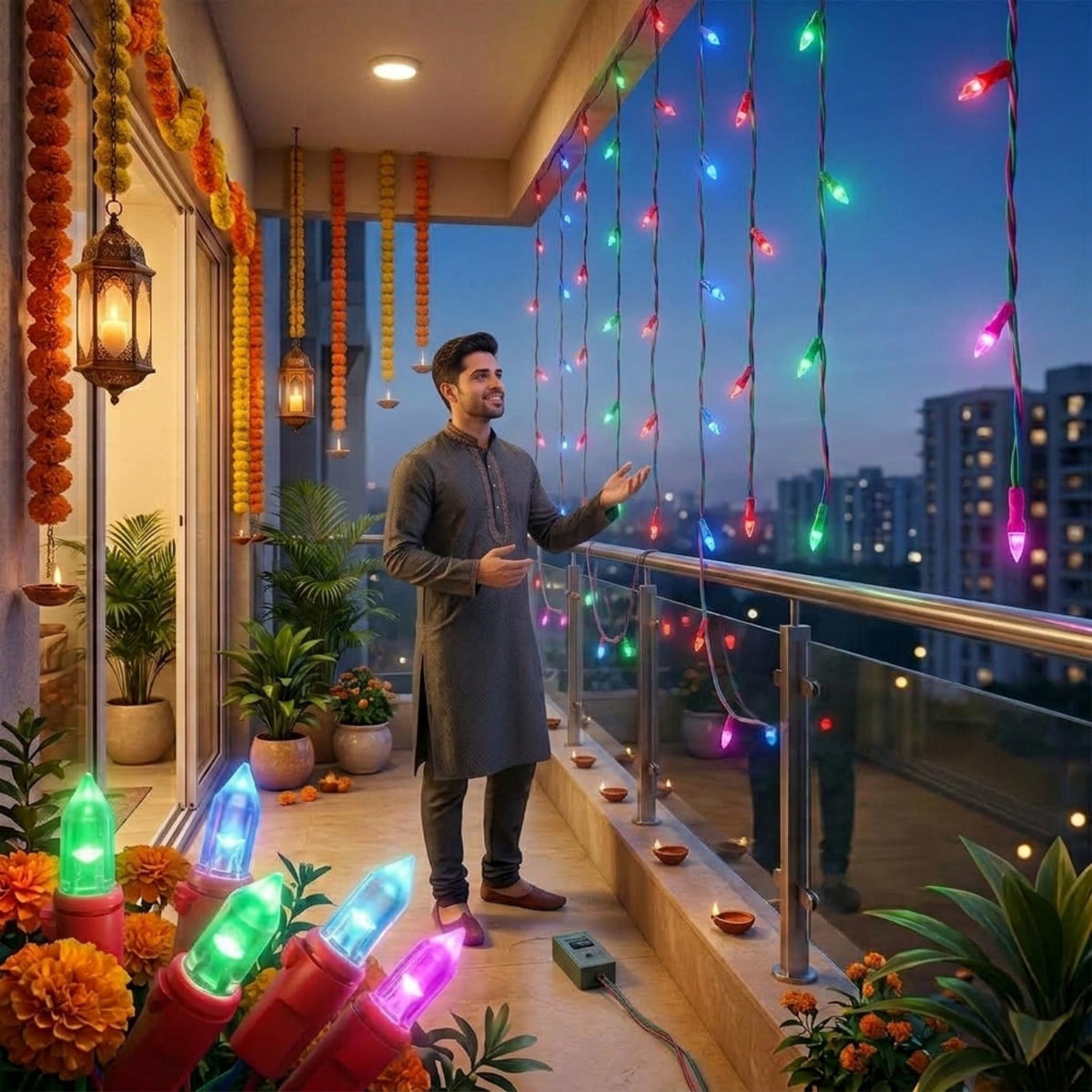 Decorative LED String Lights Multi Color | 25 Meter-UP