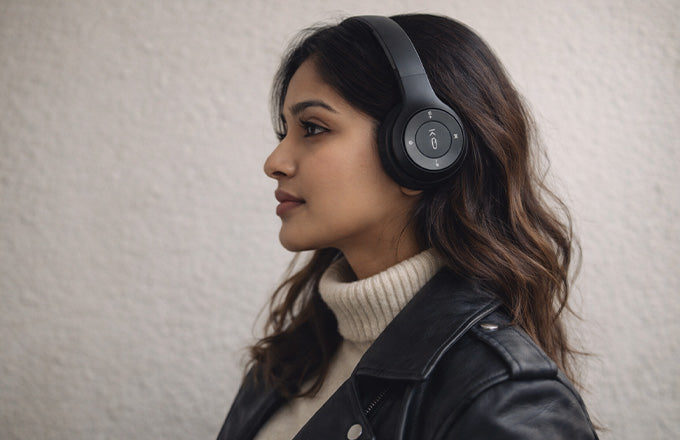 Ctrl8 Dual-Mode Wireless & Wired Over-Ear Headphones with Mic-BM
