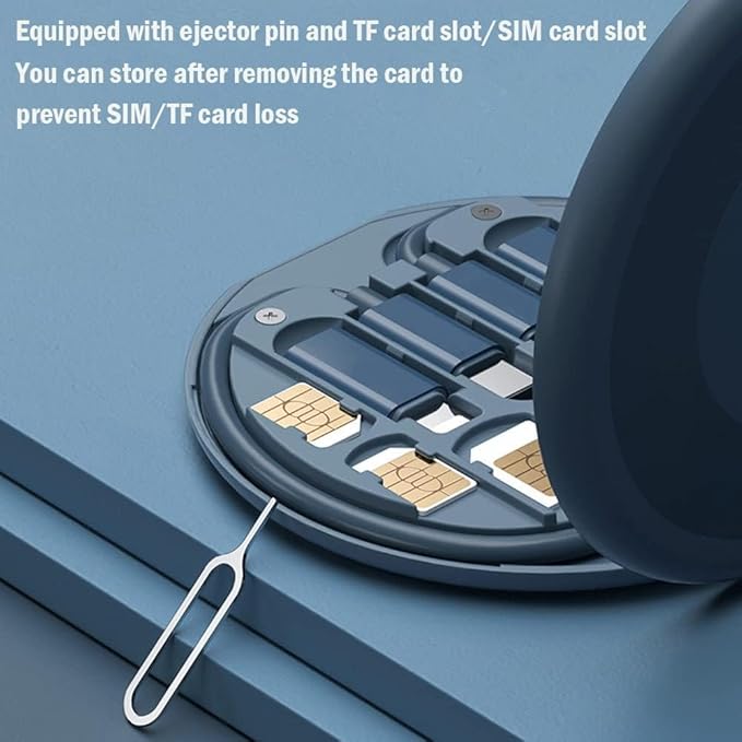 CTRL8 5-in-1 Multi-Connector Fast Charging Cable Kit equipped with ejector pin and SIM/TF card slot for secure storage