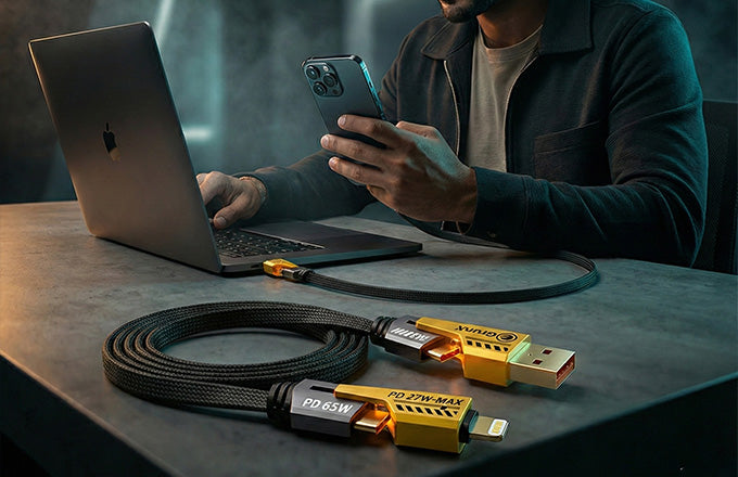 4 in 1 Type C Cable with Gold Plated Ports| Supporting Thunderbolt, Lightning, Type A for All Phones & Laptop-UP