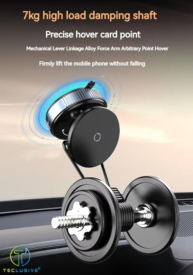CTRL8 360 Magnetic Mobile Phone Holder featuring precise hover card point and 7kg load damping shaft
