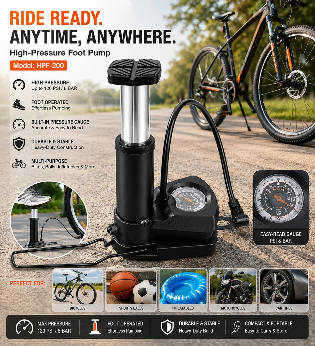 Portable Mini Heavy Duty Air Pump-US