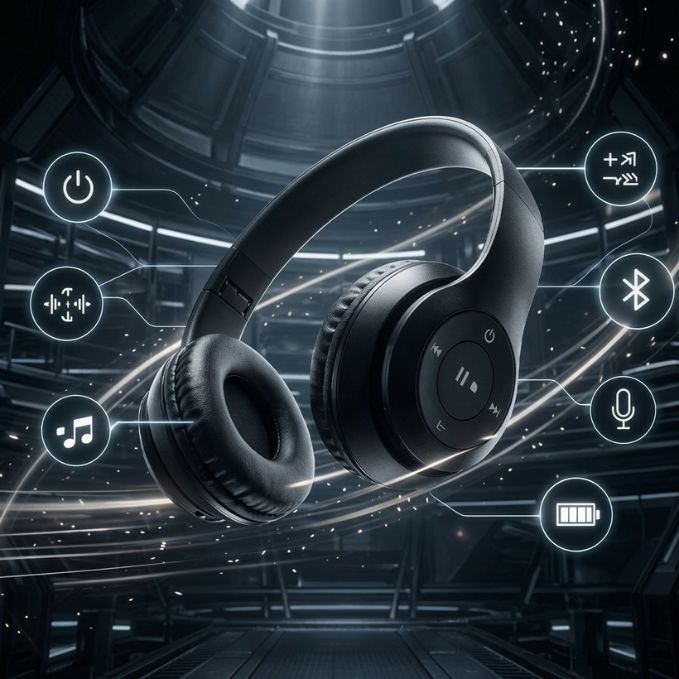 Ctrl8 Dual Mode Wireless & Wired Headphones with Mic- PTM