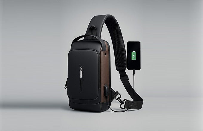 Waterproof Anti-Theft Sling & Backpack – USB Charging, Stylish & Secure-UQ