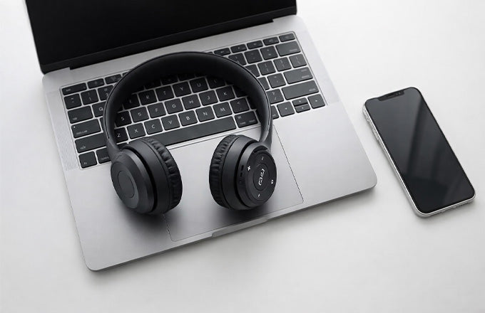 Ctrl8 Dual-Mode Wireless & Wired Over-Ear Headphones with Mic-BM